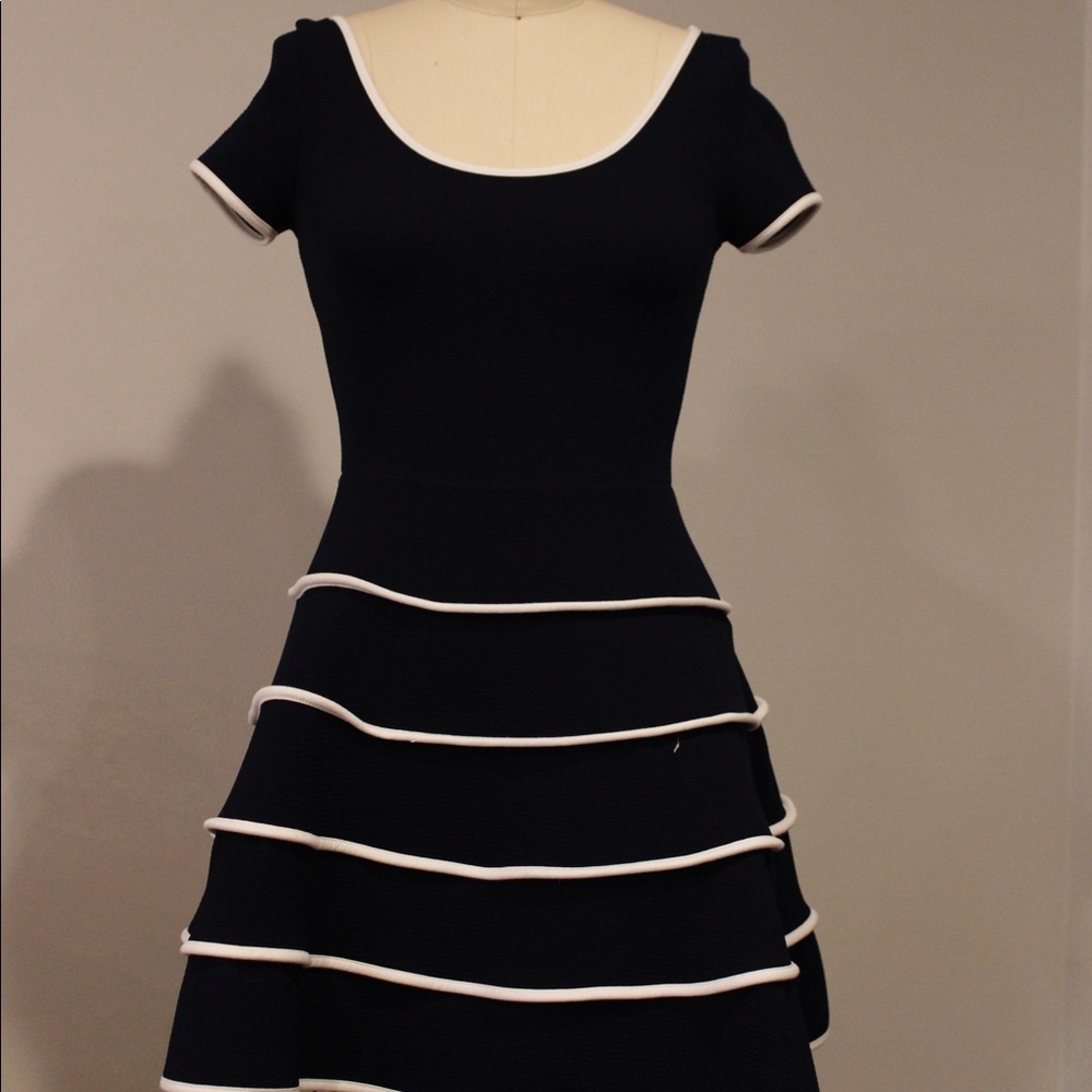 Aqua Navy/white Party dress